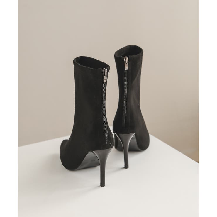 上品シルエット。ピンヒールレッドソール美脚ショートブーツ オフィスカジュアル 大人 | maison de LATIR | 詳細画像14 