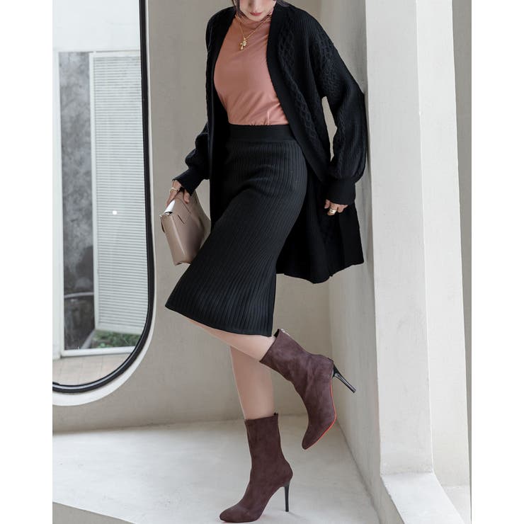 上品シルエット。ピンヒールレッドソール美脚ショートブーツ オフィスカジュアル 大人 | maison de LATIR | 詳細画像22 