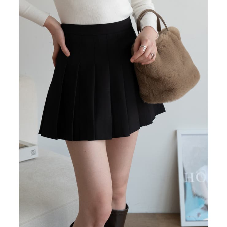 インナーパンツ付きで動きやすいハイウエストプリーツスカート ハイライズスカート … | maison de LATIR | 詳細画像14 