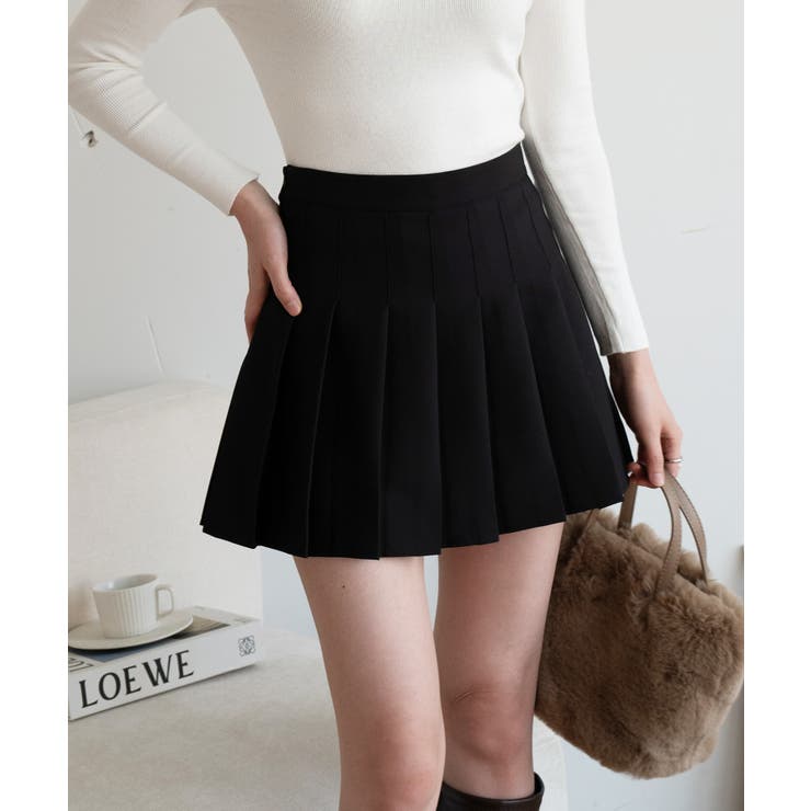 インナーパンツ付きで動きやすいハイウエストプリーツスカート ハイライズスカート … | maison de LATIR | 詳細画像18 