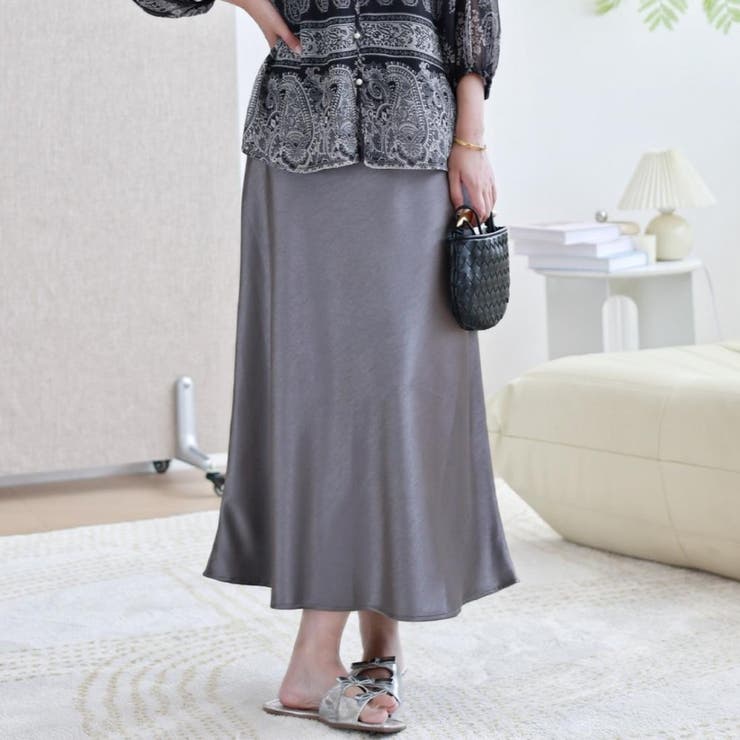 上品に大人っぽさを引き立てるマキシスカート ボトム フレアスカート | maison de LATIR | 詳細画像12 