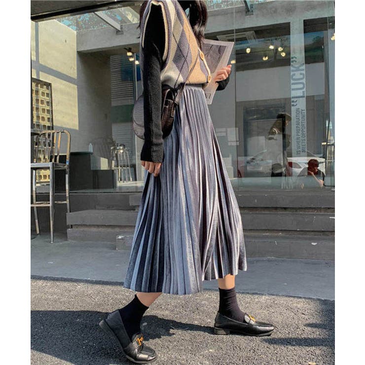 立ち姿が可愛い ベロアスカート Aラインスカート | maison de LATIR | 詳細画像8 