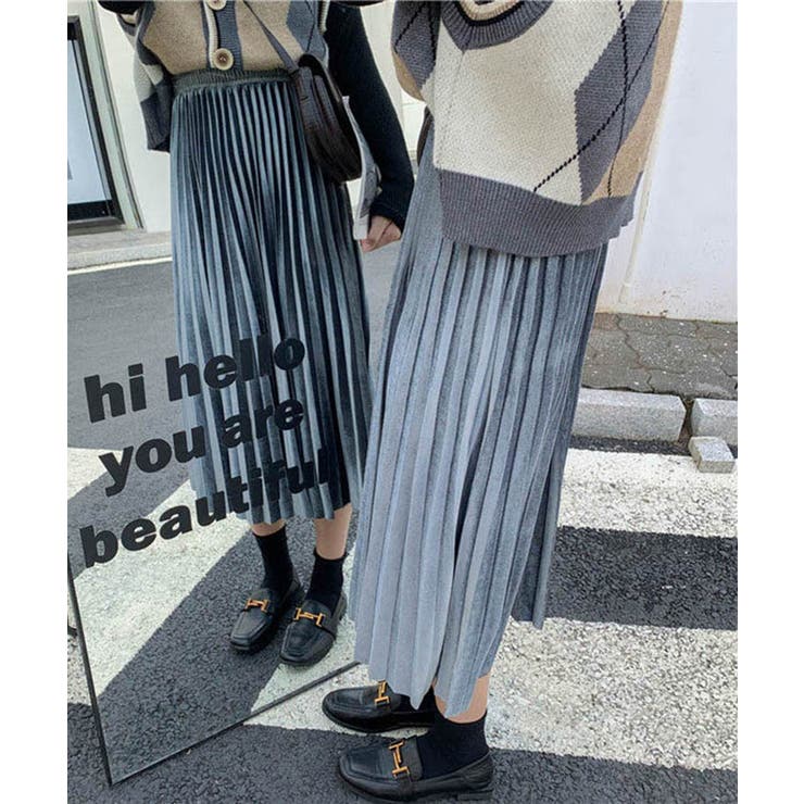 立ち姿が可愛い ベロアスカート Aラインスカート | maison de LATIR | 詳細画像10 