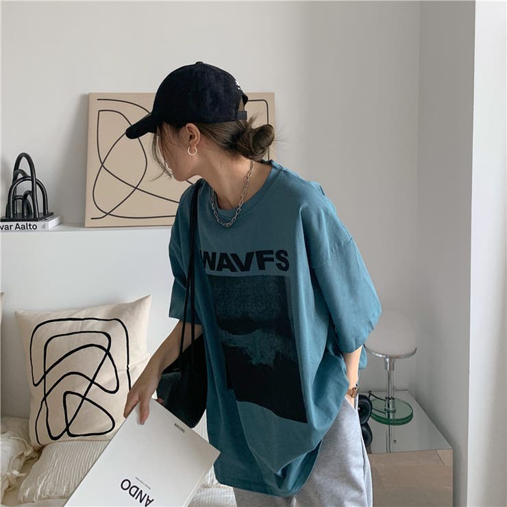 45R コットンリネンデニムのビッグTシャツ 45rpm - 45R/45rpm リネンの四角Tシャツ（インディゴ）定価24200