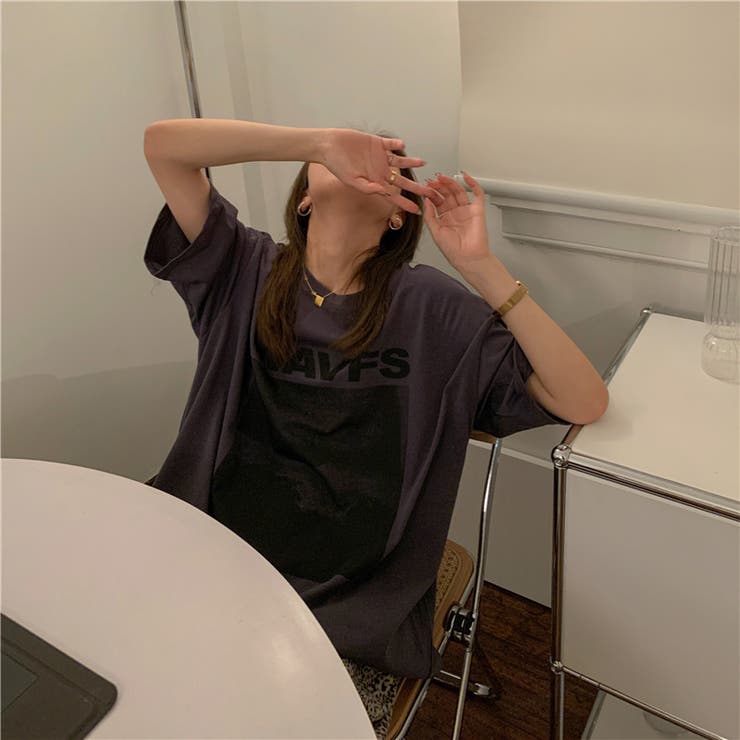 ビッグシルエットが可愛いオーバーサイズTシャツ カジュアル ミドル丈 | maison de LATIR | 詳細画像38 