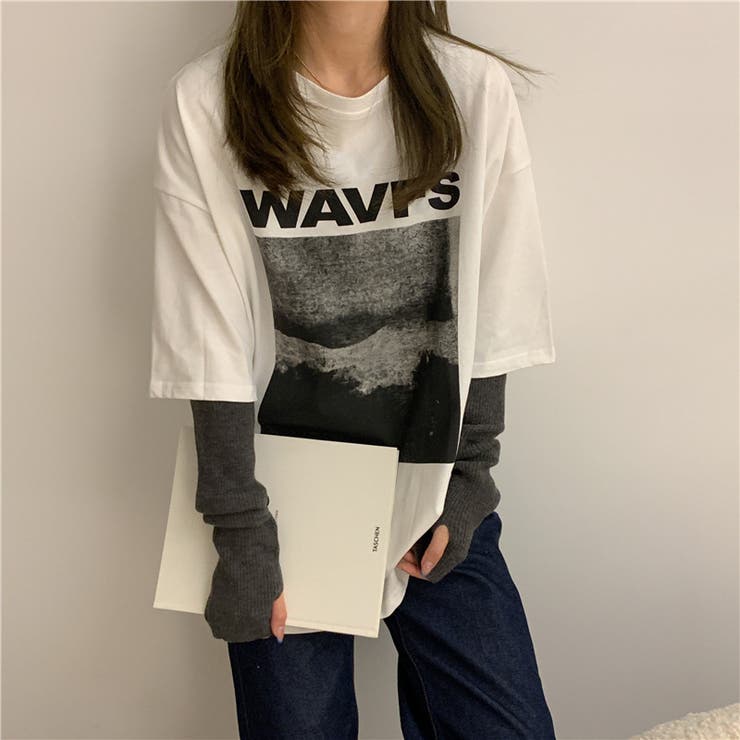 ビッグシルエットが可愛いオーバーサイズTシャツ カジュアル ミドル丈 | maison de LATIR | 詳細画像40 