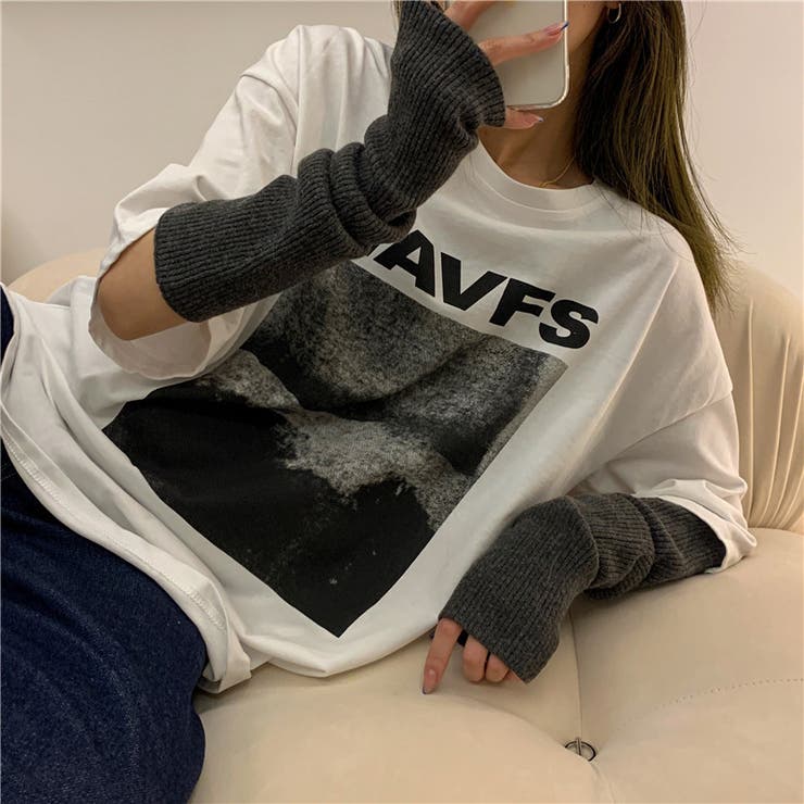 ビッグシルエットが可愛いオーバーサイズTシャツ カジュアル ミドル丈 | maison de LATIR | 詳細画像43 