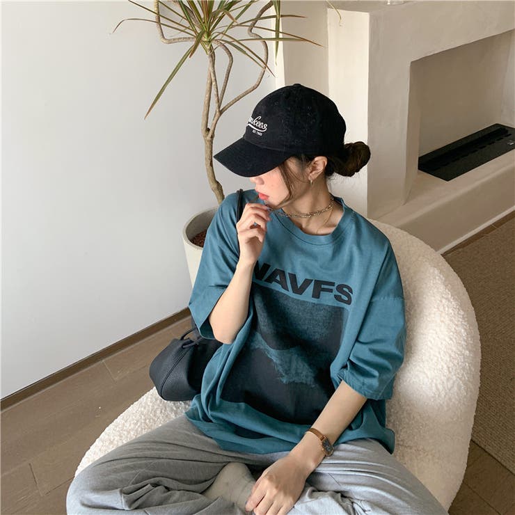 ビッグシルエットが可愛いオーバーサイズTシャツ カジュアル ミドル丈 | maison de LATIR | 詳細画像9 