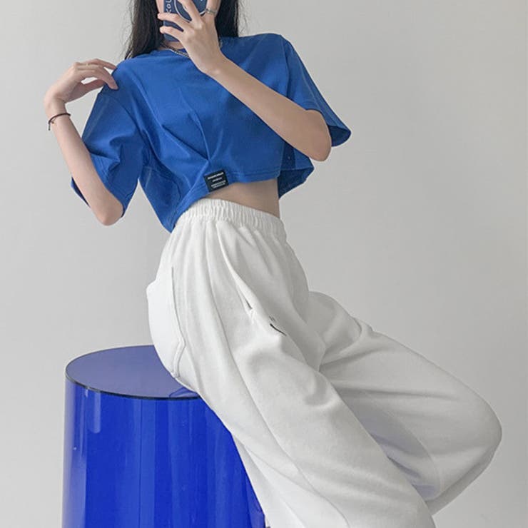 大人カジュアル今夏トレンドの半袖クロップドTシャツ。イチオシ夏服ショート丈T。 | maison de LATIR | 詳細画像5 