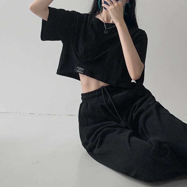 大人カジュアル今夏トレンドの半袖クロップドTシャツ。イチオシ夏服ショート丈T。 | maison de LATIR | 詳細画像8 