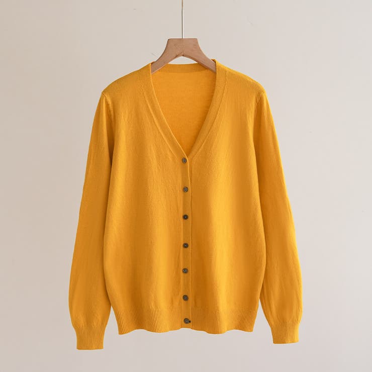 イエロー | カーディガン ニット シンプル | maison de LATIR