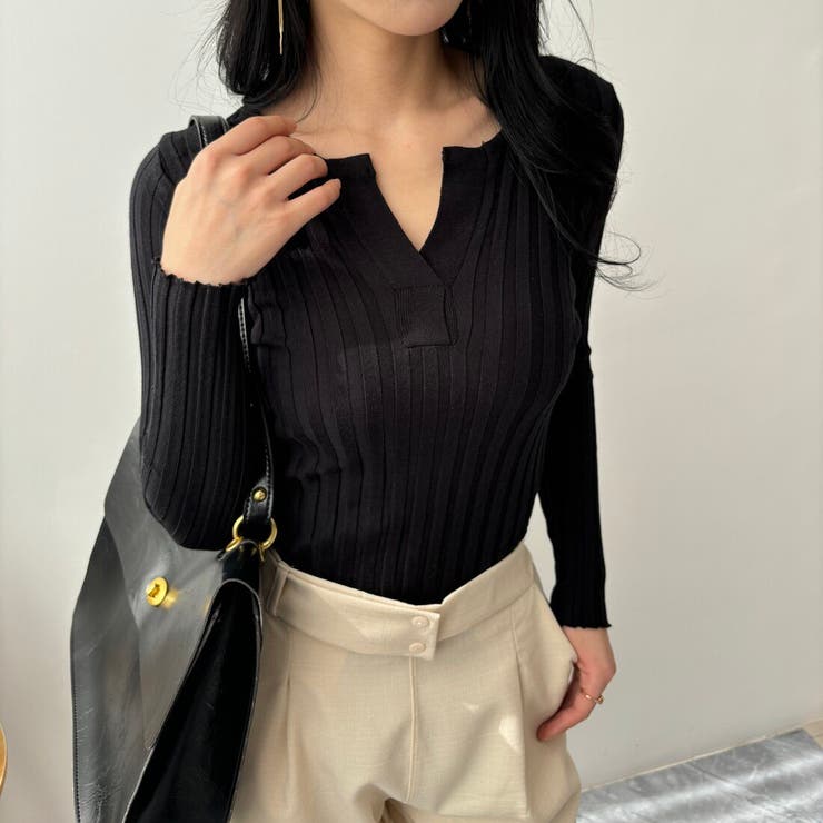 vネック ニット ニット[品番：MSDL0001327]｜maison de LATIR