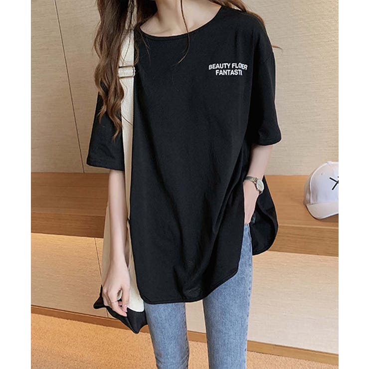 サラッと生地が気持ち良い！冬に活躍バックロゴ入りゆったりトップス 服 体系カバー | maison de LATIR | 詳細画像10 