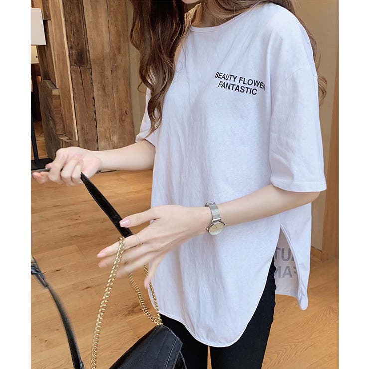 サラッと生地が気持ち良い！冬に活躍バックロゴ入りゆったりトップス 服 体系カバー | maison de LATIR | 詳細画像11 