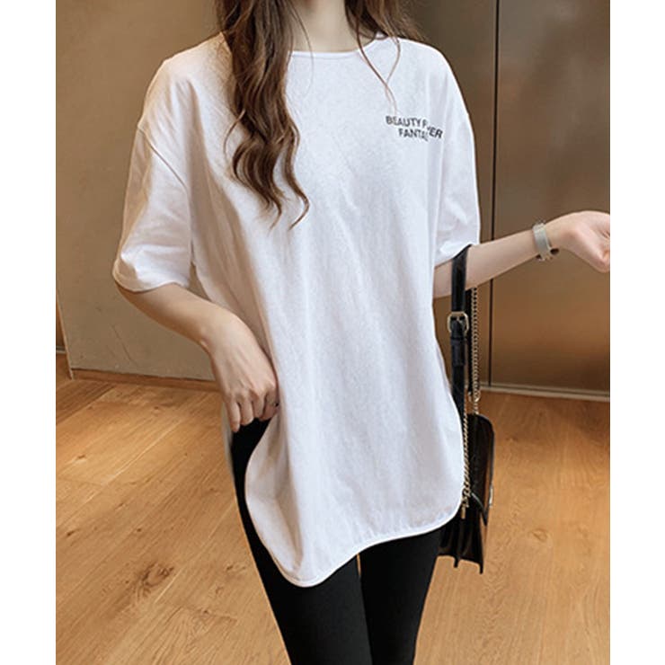 サラッと生地が気持ち良い！冬に活躍バックロゴ入りゆったりトップス 服 体系カバー | maison de LATIR | 詳細画像17 