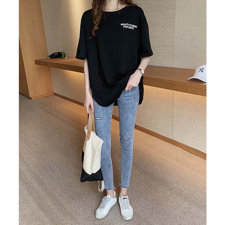 サラッと生地が気持ち良い！冬に活躍バックロゴ入りゆったりトップス 服 体系カバー | maison de LATIR | 詳細画像5 