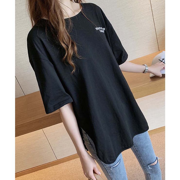 サラッと生地が気持ち良い！冬に活躍バックロゴ入りゆったりトップス 服 体系カバー | maison de LATIR | 詳細画像6 