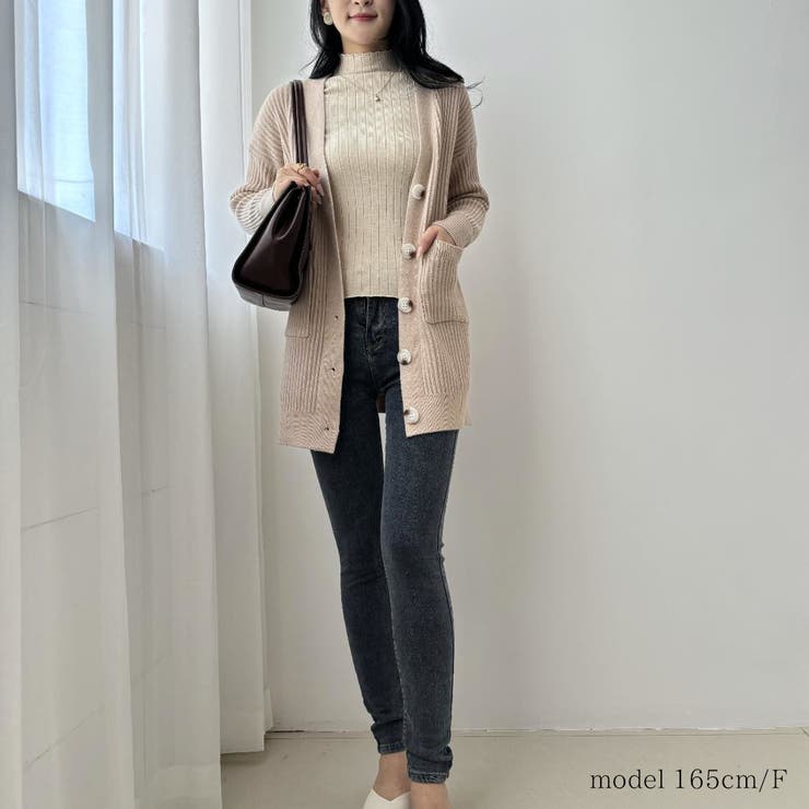 10カラー。大人かわいいハイネックリブニット。コーディネートのアクセントにも、１… | maison de LATIR | 詳細画像48 