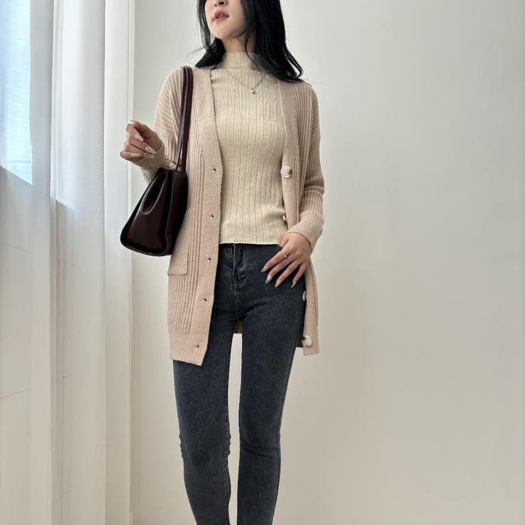 10カラー。大人かわいいハイネックリブニット。コーディネートのアクセントにも、１… | maison de LATIR | 詳細画像49 