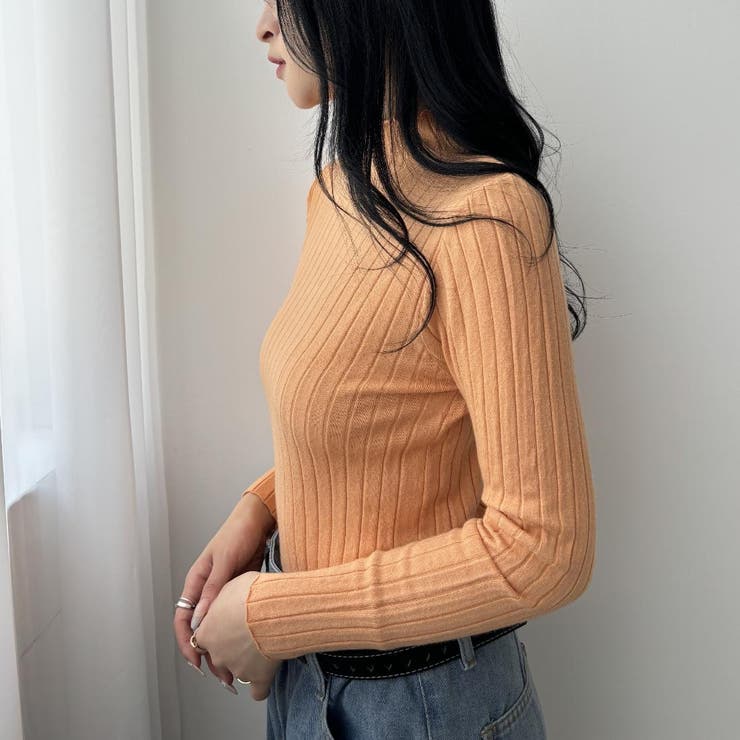 10カラー。大人かわいいハイネックリブニット。コーディネートのアクセントにも、１… | maison de LATIR | 詳細画像78 