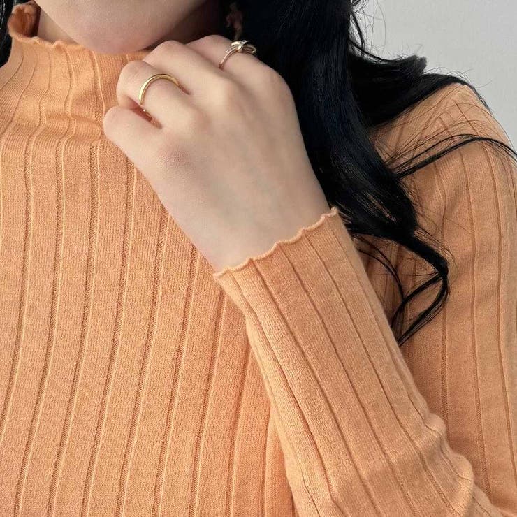 10カラー。大人かわいいハイネックリブニット。コーディネートのアクセントにも、１… | maison de LATIR | 詳細画像81 