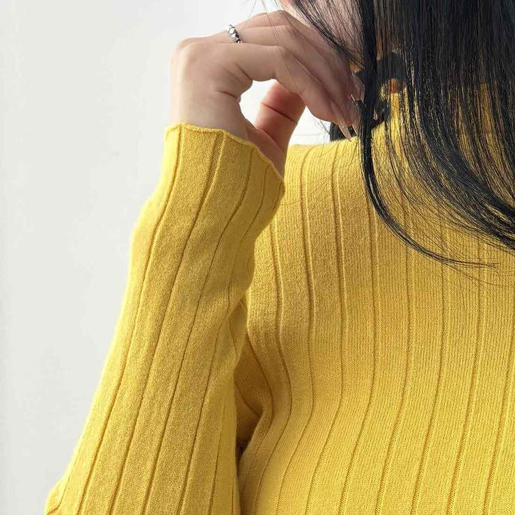 10カラー。大人かわいいハイネックリブニット。コーディネートのアクセントにも、１… | maison de LATIR | 詳細画像99 