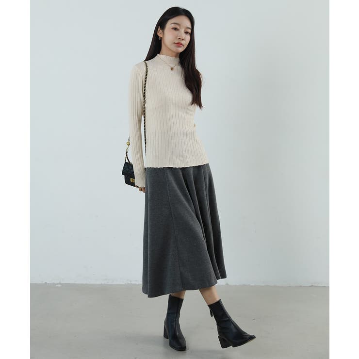 10カラー。大人かわいいハイネックリブニット。コーディネートのアクセントにも、１… | maison de LATIR | 詳細画像10 