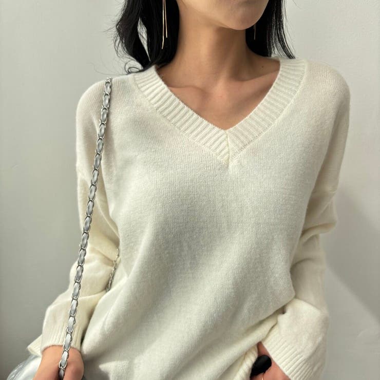 レディースアウター冬服夏韓国vネックオフィスニットトップスにトップス長袖大人かわいいきれいめセータートップス夏韓国トップスざっくりニット無地
