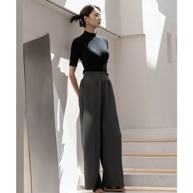 《9色展開》きちんと感も、快適さも。大人のための春服半袖リブトップス スプリング… | maison de LATIR | 詳細画像3 