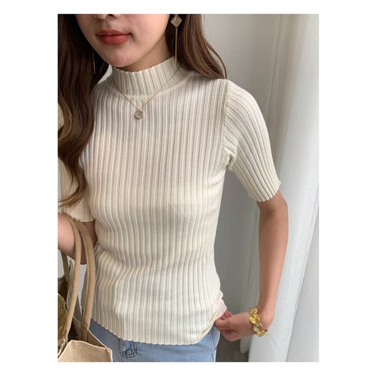 《9色展開》きちんと感も、快適さも。大人のための春服半袖リブトップス スプリング… | maison de LATIR | 詳細画像68 