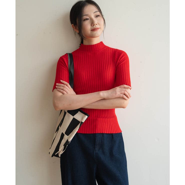 《9色展開》きちんと感も、快適さも。大人のための春服半袖リブトップス スプリング… | maison de LATIR | 詳細画像74 