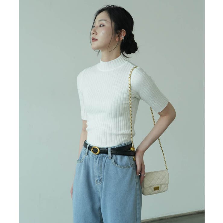 《9色展開》きちんと感も、快適さも。大人のための春服半袖リブトップス スプリング… | maison de LATIR | 詳細画像76 
