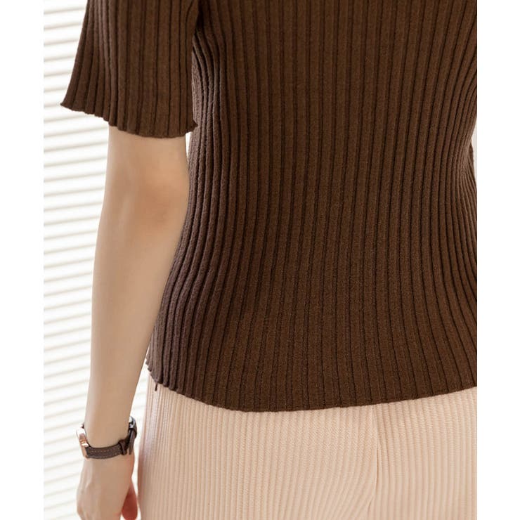 《9色展開》きちんと感も、快適さも。大人のための春服半袖リブトップス スプリング… | maison de LATIR | 詳細画像86 