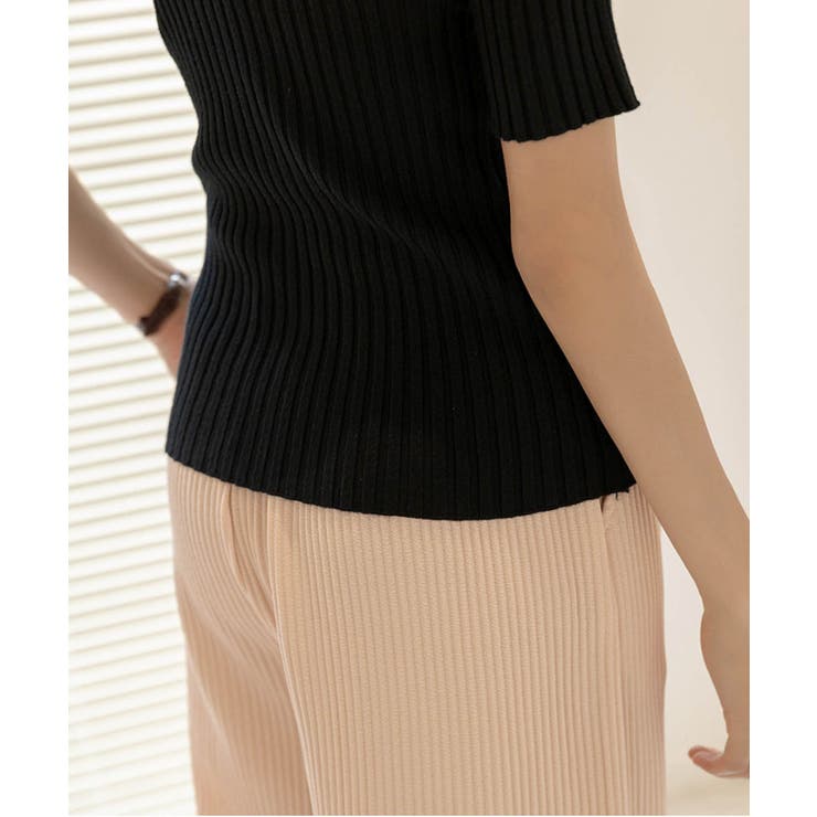 《9色展開》きちんと感も、快適さも。大人のための春服半袖リブトップス スプリング… | maison de LATIR | 詳細画像88 