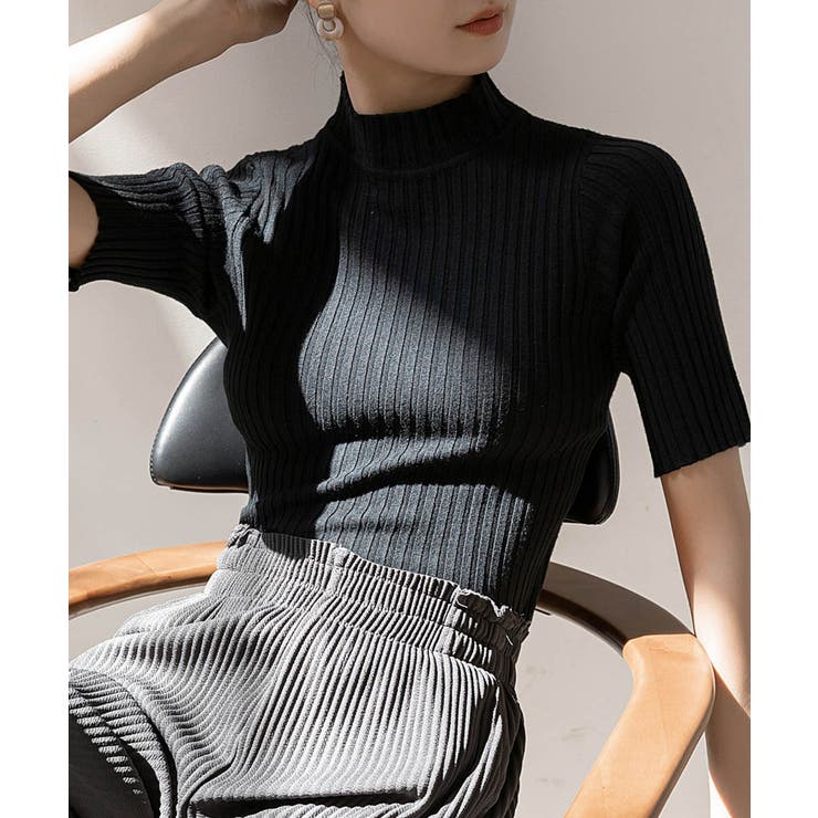 《9色展開》きちんと感も、快適さも。大人のための春服半袖リブトップス スプリング… | maison de LATIR | 詳細画像91 