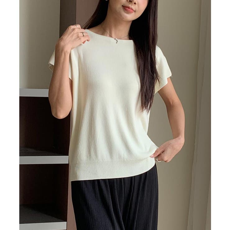極美品✨シップス ニットテーラード ストレッチ 麻 洗える 青 M