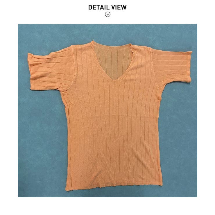 すっきりしたシルエットが女性らしいVネックサマーニット 冬 半袖 | maison de LATIR | 詳細画像52 