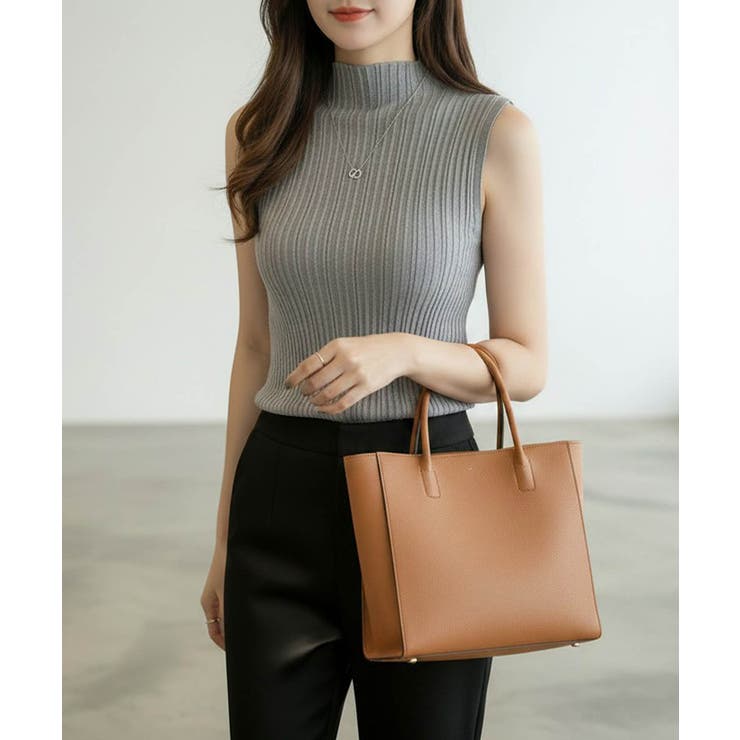 リブデザインが上品な夏服。ボトルネックノースリーブでイージーケアだからデイリーに… | maison de LATIR | 詳細画像31 