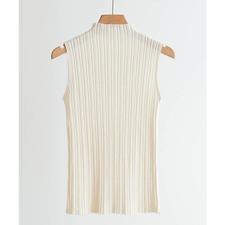 リブデザインが上品な夏服。ボトルネックノースリーブでイージーケアだからデイリーに… | maison de LATIR | 詳細画像37 