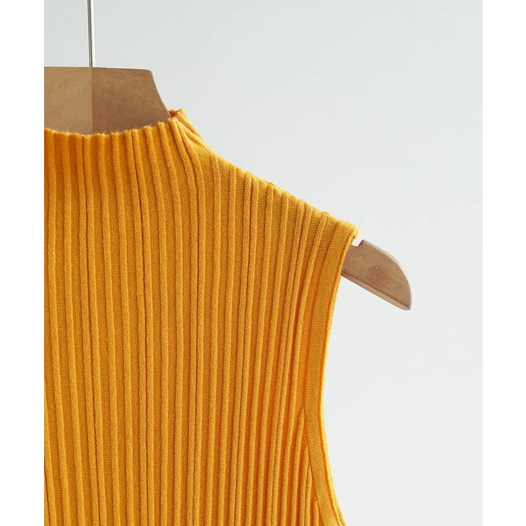 リブデザインが上品な夏服。ボトルネックノースリーブでイージーケアだからデイリーに… | maison de LATIR | 詳細画像48 