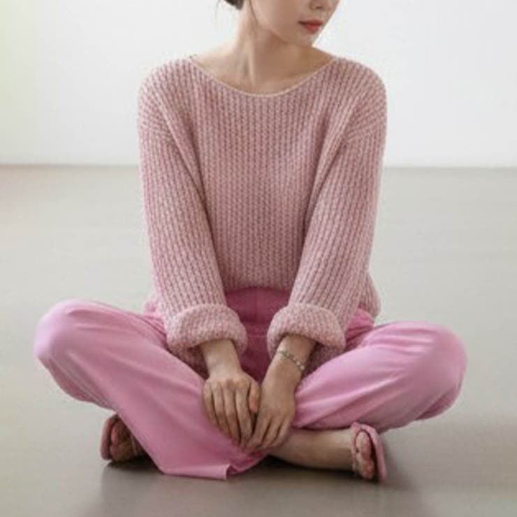 ピンク | 抜け感を演出するシアーサマーニット レイヤードが楽しめる春夏トップス | maison de LATIR