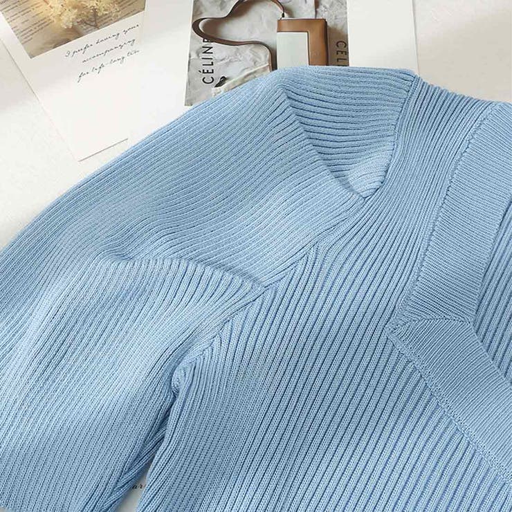 さりげないデザインがこなれ感を出してくれるニット スクエアネック シャーリングス… | maison de LATIR | 詳細画像42 