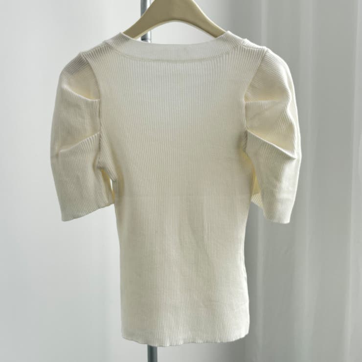 さりげないデザインがこなれ感を出してくれるニット スクエアネック シャーリングス… | maison de LATIR | 詳細画像49 