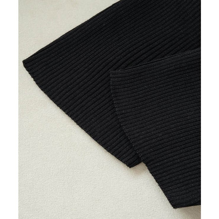 立体感のあるパワーショルダー半袖サマーニット ボリューム袖が映える 夏服ビジネス… | maison de LATIR | 詳細画像60 