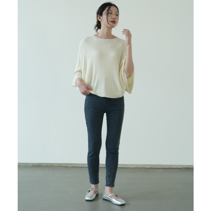 7分袖フリルサマーニット リブニット トップス | maison de LATIR | 詳細画像12 