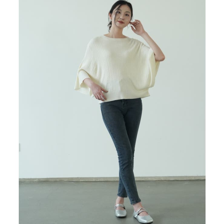 7分袖フリルサマーニット リブニット トップス | maison de LATIR | 詳細画像14 