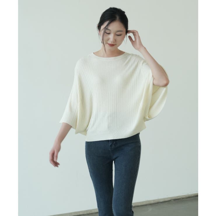 7分袖フリルサマーニット リブニット トップス | maison de LATIR | 詳細画像17 