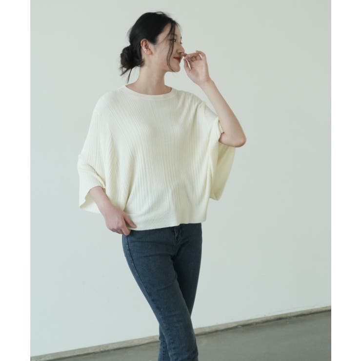 7分袖フリルサマーニット リブニット トップス | maison de LATIR | 詳細画像18 