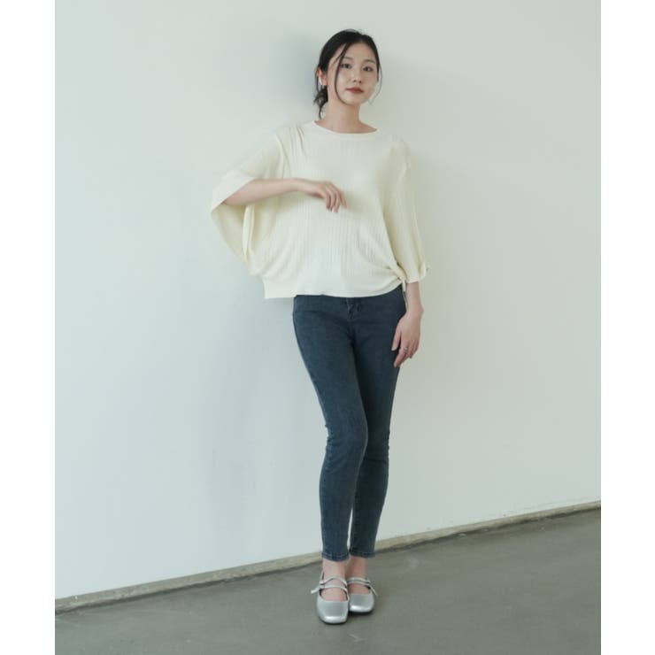 7分袖フリルサマーニット リブニット トップス | maison de LATIR | 詳細画像20 