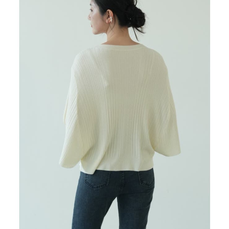 7分袖フリルサマーニット リブニット トップス | maison de LATIR | 詳細画像24 